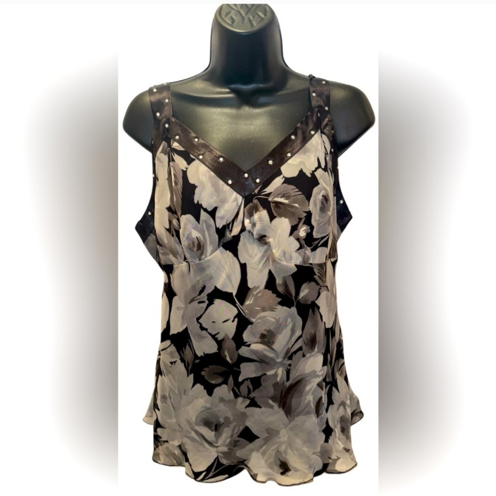 New York City Design Company Cami Silk Rhinestone Sz L